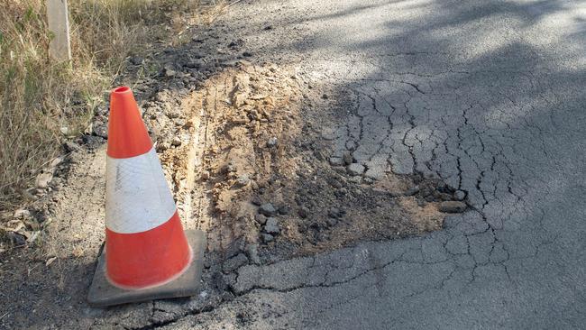 BAD ROADS: AXEDALE ROAD4-5kms north of axedale, on the left hand side (when driving north) of the road as you drive past the gold mine and before you hit the Huntly-Forestville Rd.PICTURED: AXEDALE ROADPICTURE: ZOE PHILLIPS