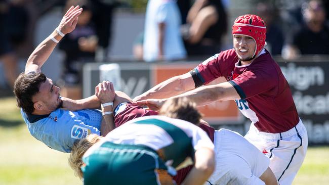 Omar Noureddine gets plenty of attention. Picture: Julian Andrews