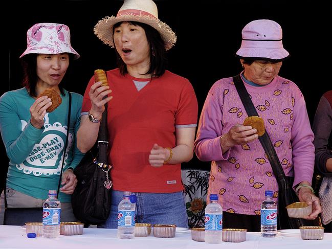 Moon Cake eating competition in 2006. Picture: Darren Edwards