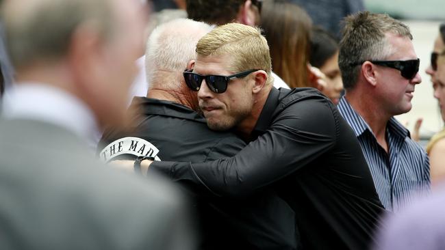 Funeral service for Peter Fanning, the older brother of three time world surfing champion Mick Fanning. Picture: Jerad Williams,