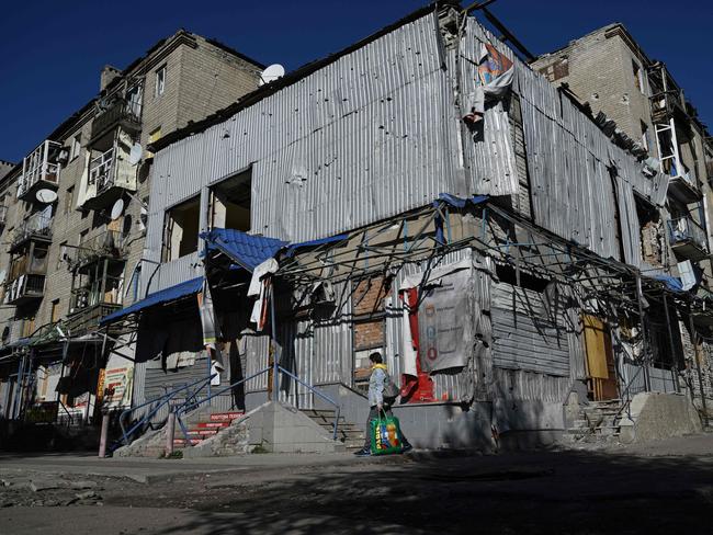 Shelling in the city Kostyantynivka, Donetsk region, on October 23, 2024, amid the Russian invasion of Ukraine. Picture: Genya Savilov/AFP