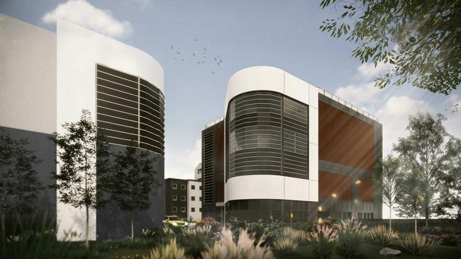 An artist’s impression of the proposed cancer hospital. Pictures: Team2 Architects