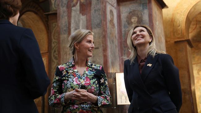 Sophie, Duchess of Edinburgh with the First Lady of Ukraine Olena Zelenska in Kyiv in April, 2024. Picture: Anatolii Stepanov - Pool/Getty Images