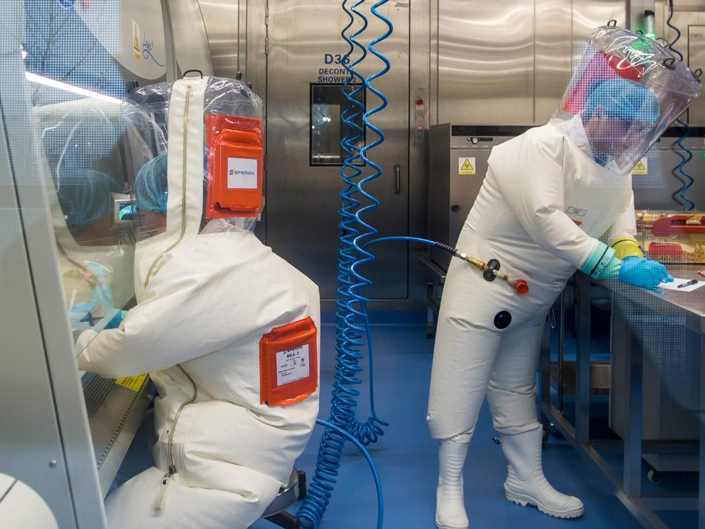 Inside the Wuhan Institute lab. Picture: AFP