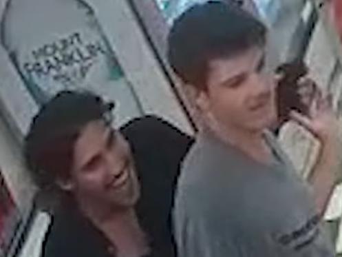 Newly-released CCTV shows two men wanted in relation to a sexual assault in NSW Northern Beaches. Picture: NSW Police