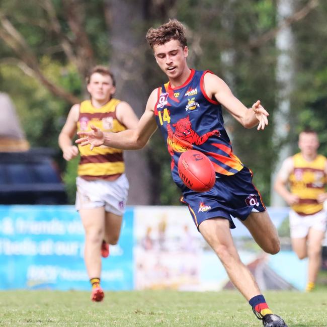 Archie Shannon in action for the Noosa Tigers. Picture: Craig Slaney Sports Photography.