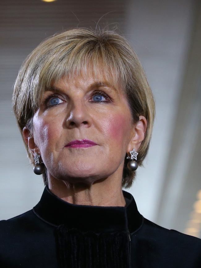 Foreign Minister Julie Bishop. Picture: Kym Smith