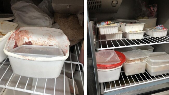 Food was found uncovered in fridges.