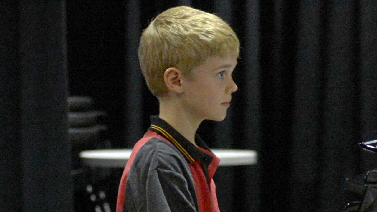 Edmund Rayner in Section 401 - Piano Solo 7 years (Kylie-Maree, Lachlan and Daena Scheuber perpetual trophy). Picture: Jann Houley