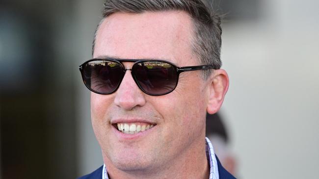 MELBOURNE, AUSTRALIA - OCTOBER 01: Trainer Tony Gollan is seen after Antino won Race 6, the Ladbrokes Sandown Stakes, during Melbourne Racing at Sandown Hillside on October 01, 2023 in Melbourne, Australia. (Photo by Vince Caligiuri/Getty Images)