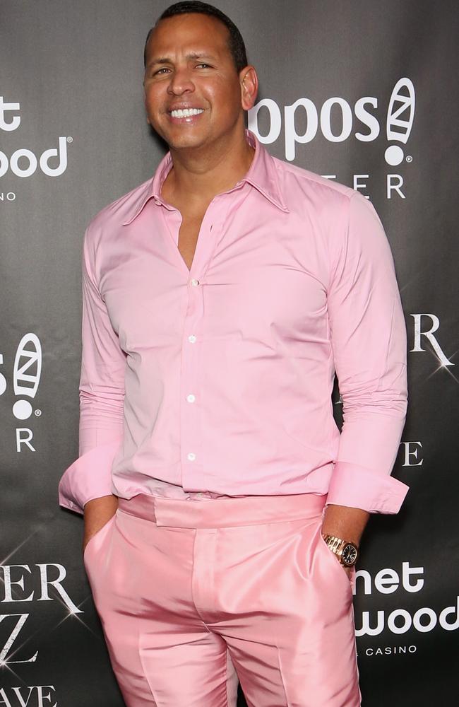 A closer look at A-Rod’s after-party outfit. Picture: Getty Images