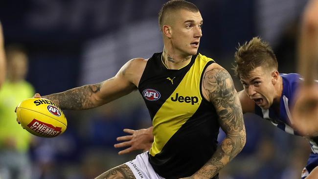 Dusty had it on a string against North Melbourne in Round 11. Picture: Michael Klein