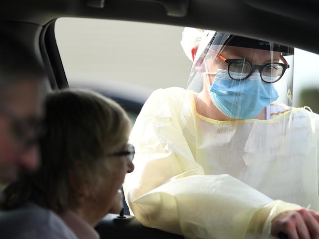 SYDNEY, AUSTRALIA - NCA NewsWire Photos SEPTEMBER, 03, 2020: People are tested at a COVID-19 drive through testing clinic at Chifley Sports Reserve in Sydney. Picture: NCA NewsWire/Joel Carrett