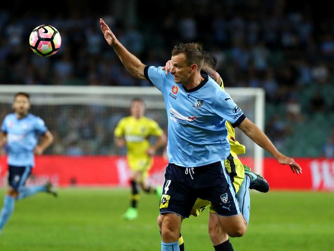 Alex Wilkinson labelled the Allianz Stadium pitch “pretty average”. Picture: Gregg Porteous