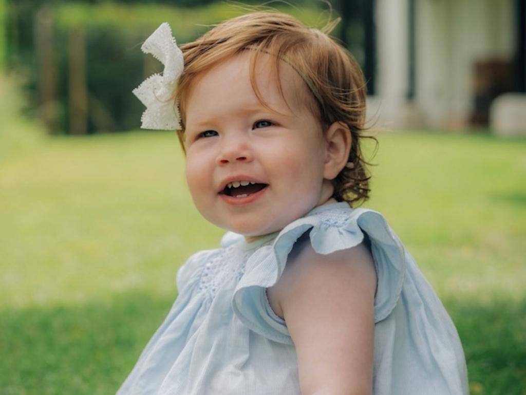 Prince Harry and Meghan Markle released a photo of Lilibet on her first birthday. Picture: Misan Harriman