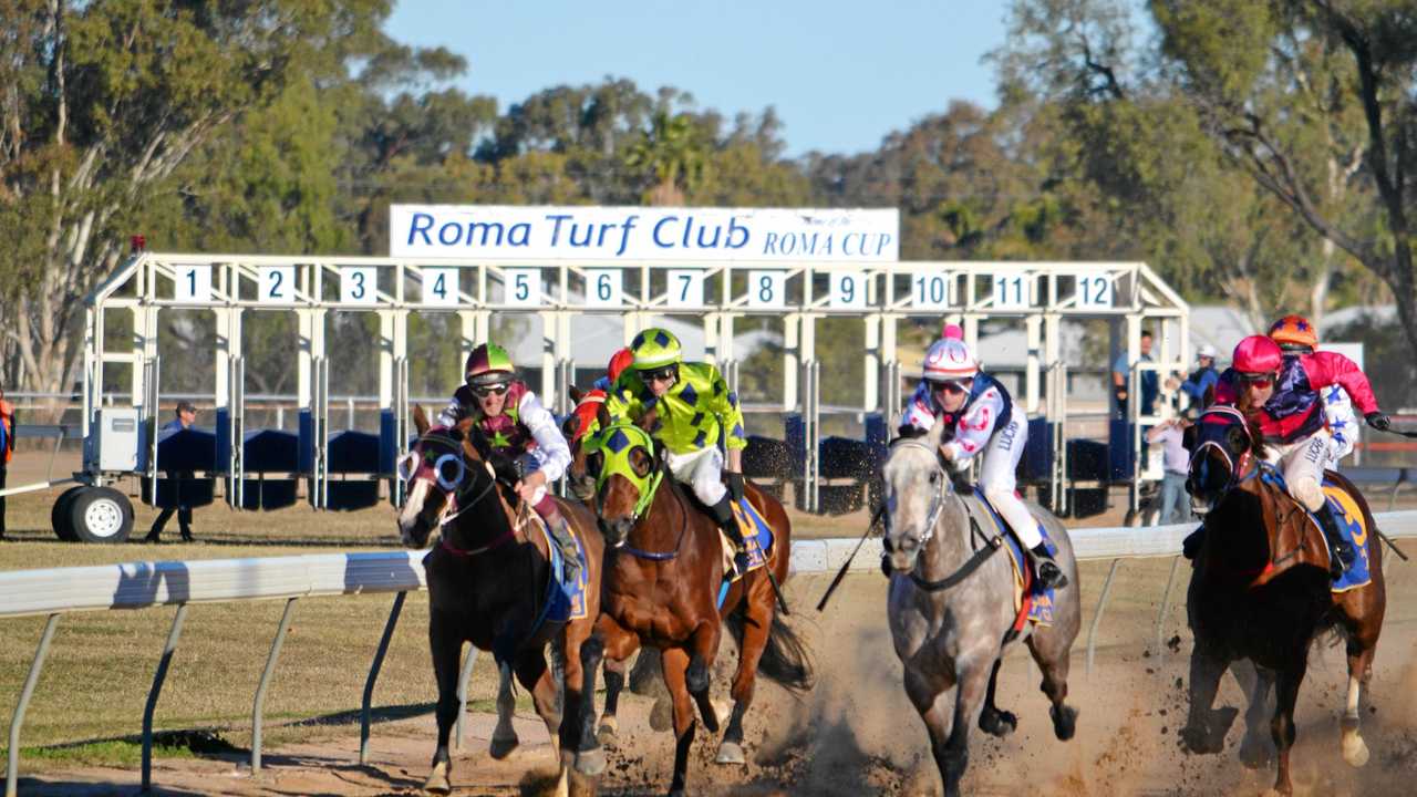 TIGHT FINISH: Two Amor and jockey Shannyn Barlow take to the lead in the final race of the Cities' race day 2018. Picture: Molly Hancock