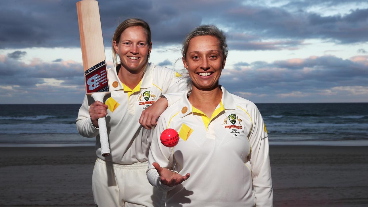 Australia's Meg Lanning and Ashleigh Gardner are looking forward to the women's cricket Test match against India at Metricon Stadium this weekend. Picture: Glenn Hampson