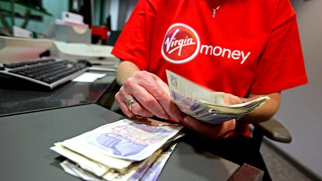 Virgin Money last month posted a 13.3 per cent jump in net profit to £537m ($971m). Picture: Bloomberg