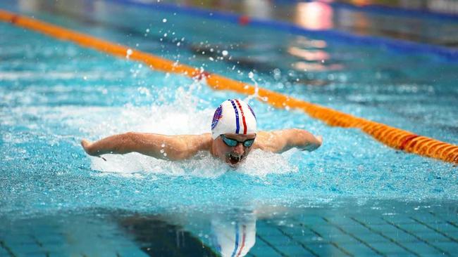 AQUA MAN: Lismore Workers Swim Team athlete Aidan Yourell is back on track to his competitive best after extensive surgery and training he competed at the 2018 Australian short course Championships in Melbourne. Picture: Supplied