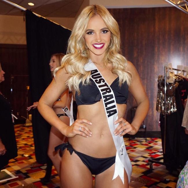 Adelaide's Olivia Rogers in Las Vegas at the Miss Universe International final. Pics: Instagram