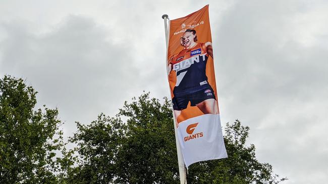 One of the flags being displayed across Wagga city. Picture: Toby Vue