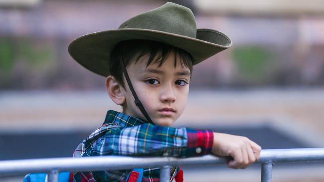 Anthony Michael Hooper was among thousands lining Adelaide St in Brisbane for the 2023 ANZAC Day March. Picture: NCA NewsWire / Glenn Campbell