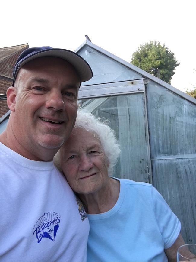 Matthew Benns with his mother Nancy.