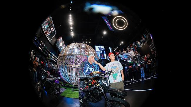 The Globe of Death installed in a Culture Kings store. Picture: Instagram