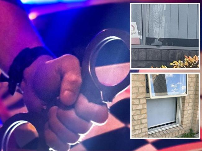 The identity of a man who was charged after allegedly smashing the windows of a Gold Coast street with a golf club and a gun has been revealed.