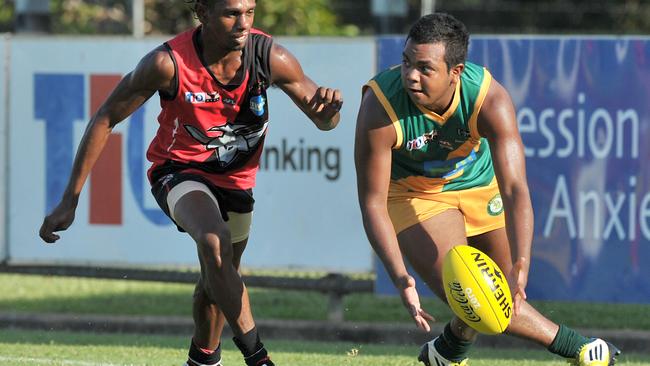 Rioli in action for St Mary’s in the NTFL.