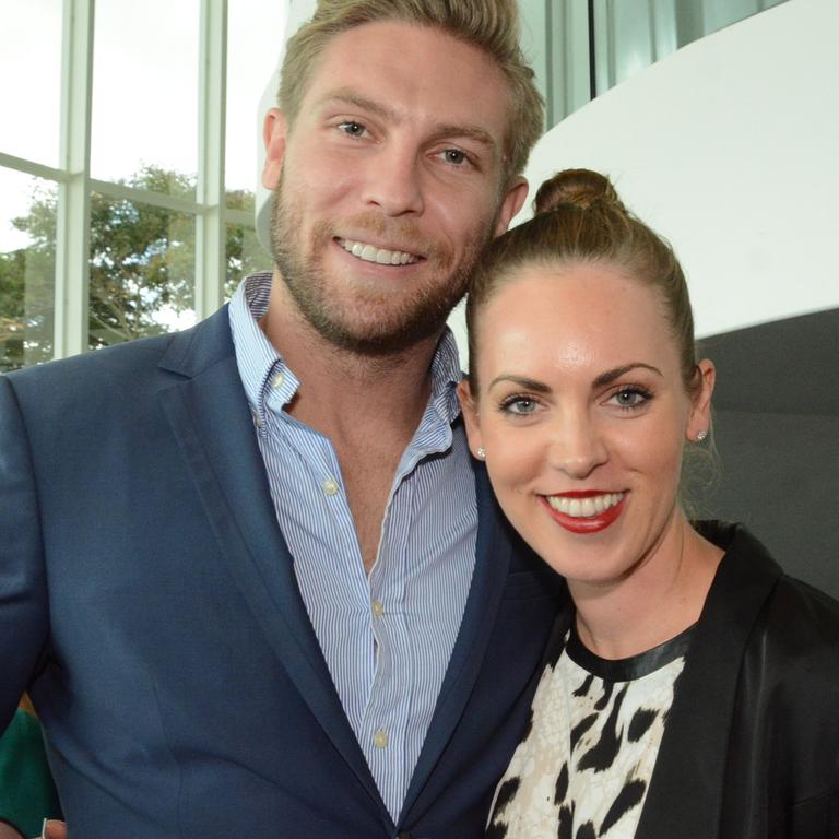 David Holmquist and Jolanda Cook at St Hilda's Foundation business lunch at RACV Royal Pines, Benowa. Picture: Regina King 