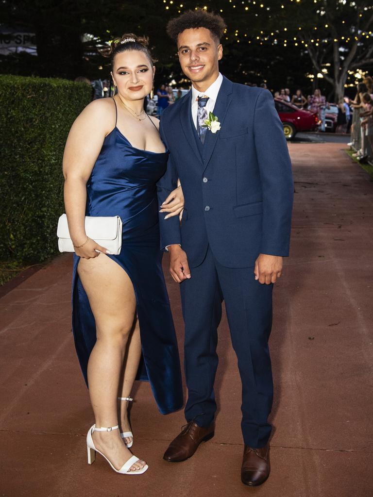 Mitchell Kiakpe and partner Nedelle Richter at St Mary's College formal at Picnic Point, Friday, March 24, 2023. Picture: Kevin Farmer