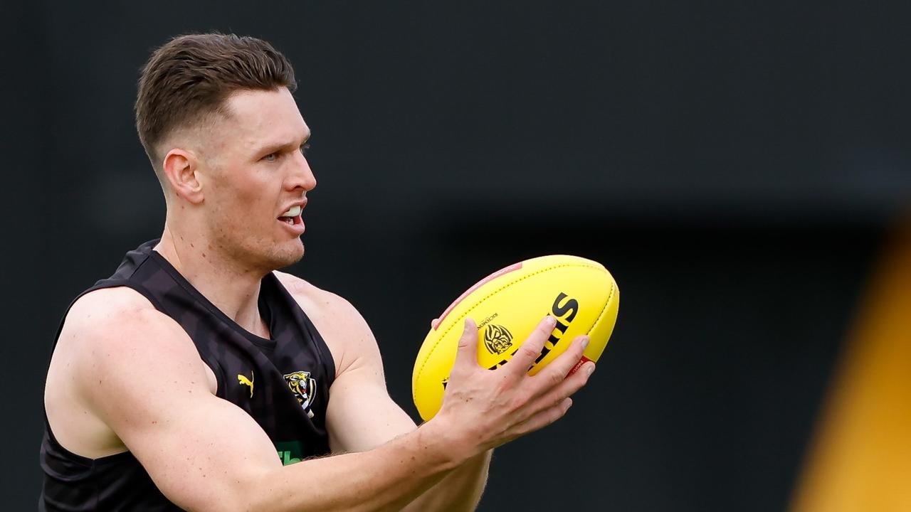 Key forward Jacob Koschitzke joined Richmond on a three-year deal after 48 games in five seasons at Hawthorn. Picture: Dylan Burns / Getty Images