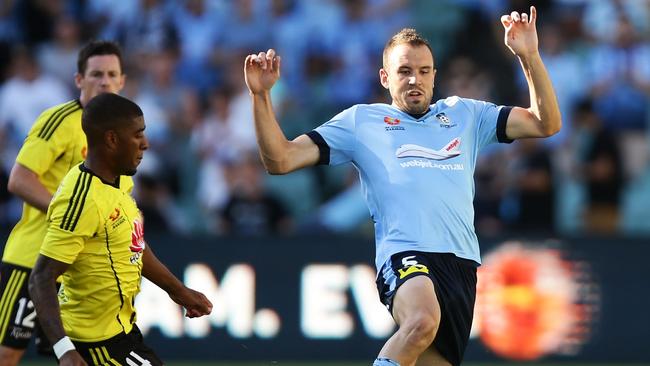 Matt Jurman in A-League action for Sydney FC.