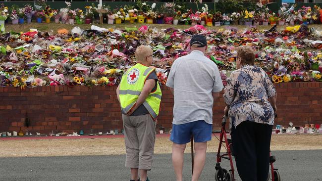 Members of the general public still arriving to pay their respects. Picture: Scott Fletcher