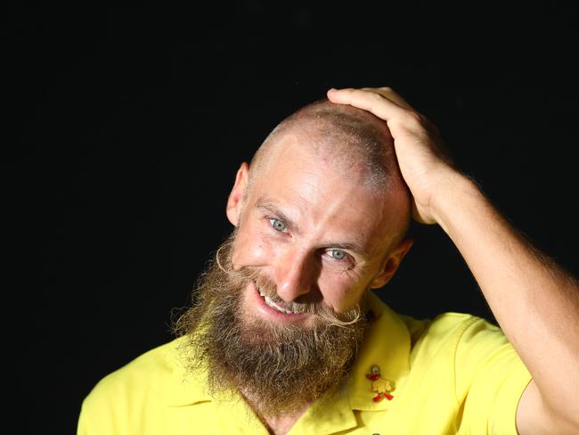 Golfer Jack Wilson's dreaded shave at Australian PGA championship at Royal Pines on December 20, 2019. Photo: PGA OF AUSTRALIA