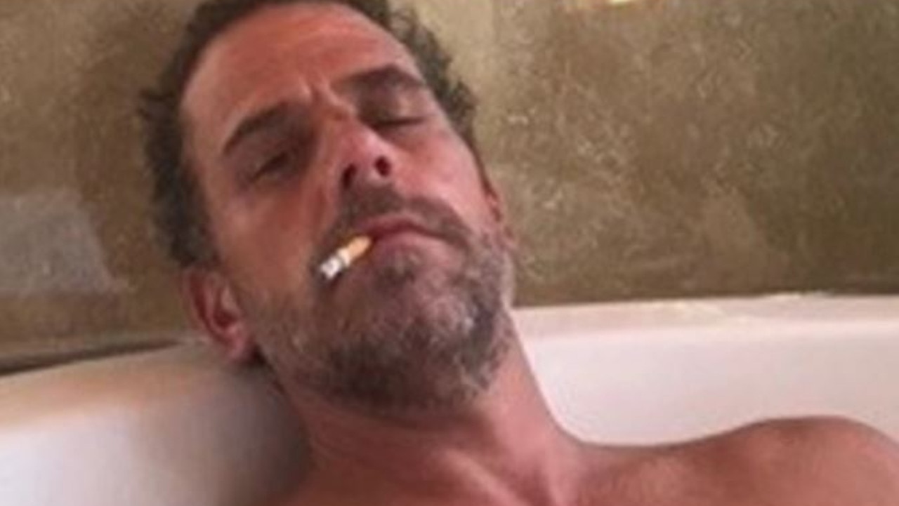 Hunter Biden in a bath rub during his crack addiction years.