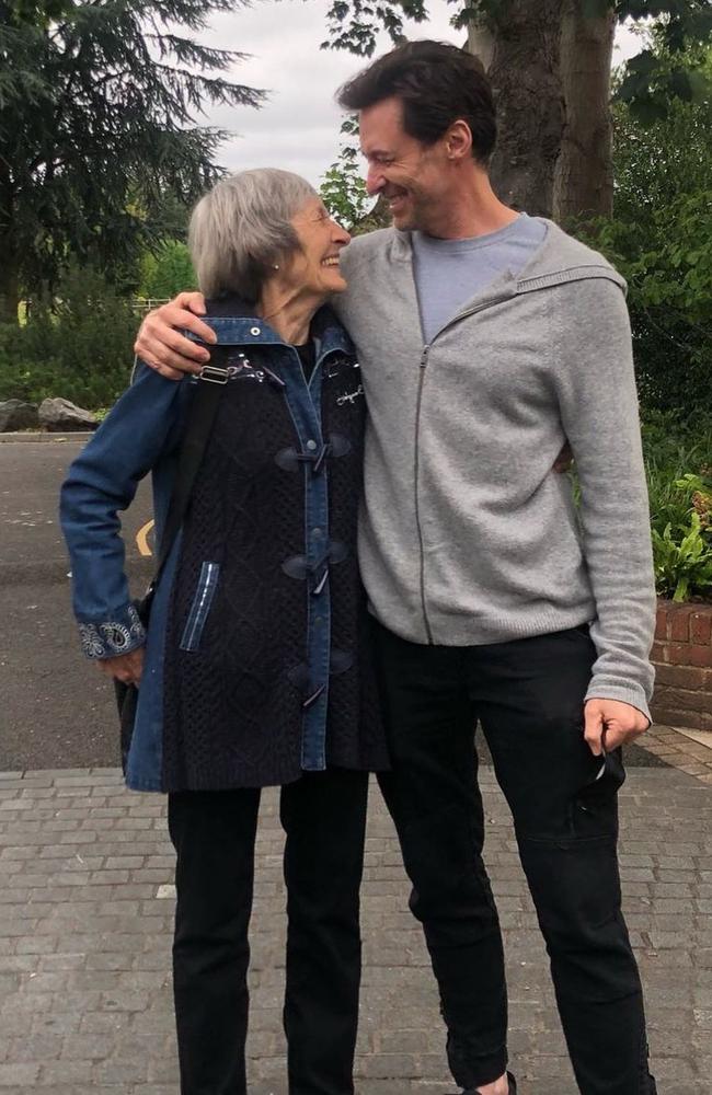 Supplied  Hugh Jackman and his mother, Grace. Picture: Instagram