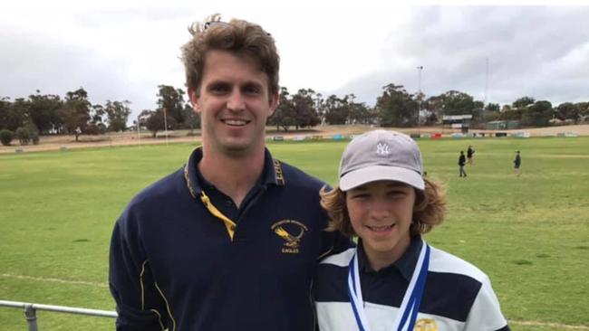 BMFC's Kane Bowley (left) remains a superstar in the Mid North. Picture: Broughton Mundoora Football Club