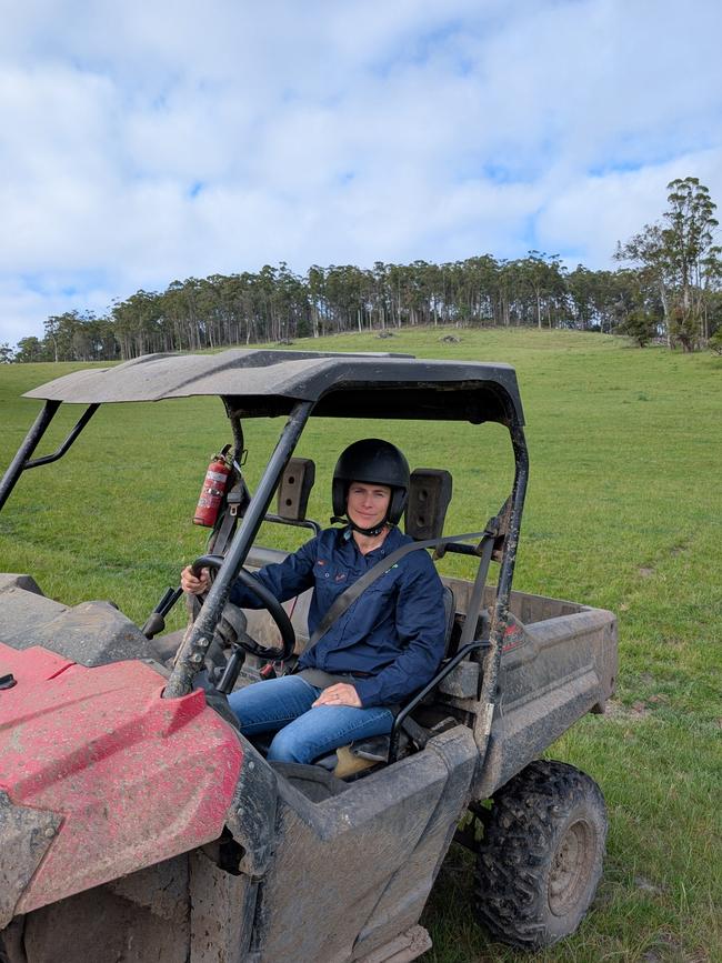 FarmSafe Australia chair Felicity Richards on her farm near Launceston, Tasmania.