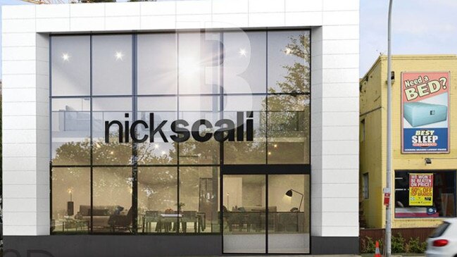 An artist's impression of a Nick Scali furniture showroom that was proposed in 2016 for 265 Condamine St, Manly Vale, which never went ahead. Picture: Supplied