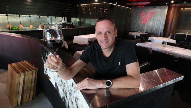 Moo Moo Restaurant owner Steven Adams says he had to cancel bookings for up to 300 customers per day. Picture: Glenn Hampson