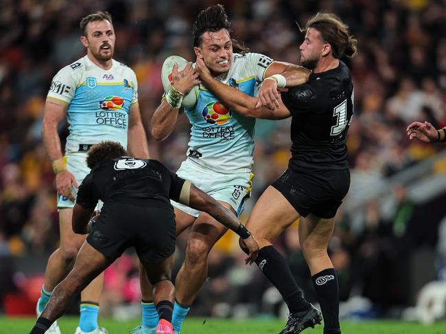 Tino Fa’asuamaleaui picked up an injury against the Broncos. Picture: NRL Photos
