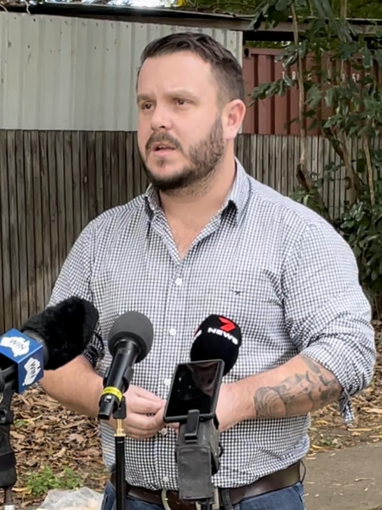 Federal Member for Herbert Phillip Thompson speaks to media in Cranbrook after the Royal Commission into Defence and Veteran Suicide released their interim report on Thursday.