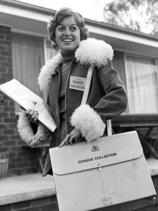 Collector Rosalind Dean, 21, at the 1976 Census.