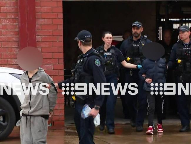 Six teenagers have been arrested following an incident outside the Arndale Shopping Centre., Police say a group of youths threatened a man around 1.30pm, with officers allegedly finding knives on two of the boys. Picture: NINENEWS