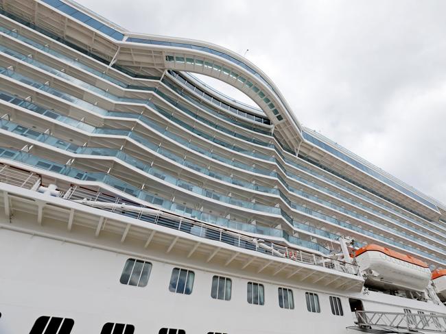 The Majestic Princess docked in Hobart. Picture: PATRICK GEE