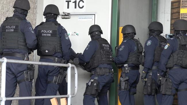 Police searched a warehouse at Flemington on Wednesday. Picture: NSW Police