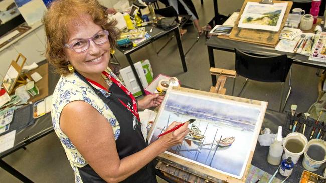 CREATIVE: Mundubbera artist Sue Lederhose will be giving after-school lessons in Gayndah, subsidised by a RADF grant. Picture: Nev Madsen