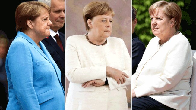 Angela Merkel has been seen shaking during recent public engagements. Picture: